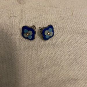 Blue studded earrings Brighton